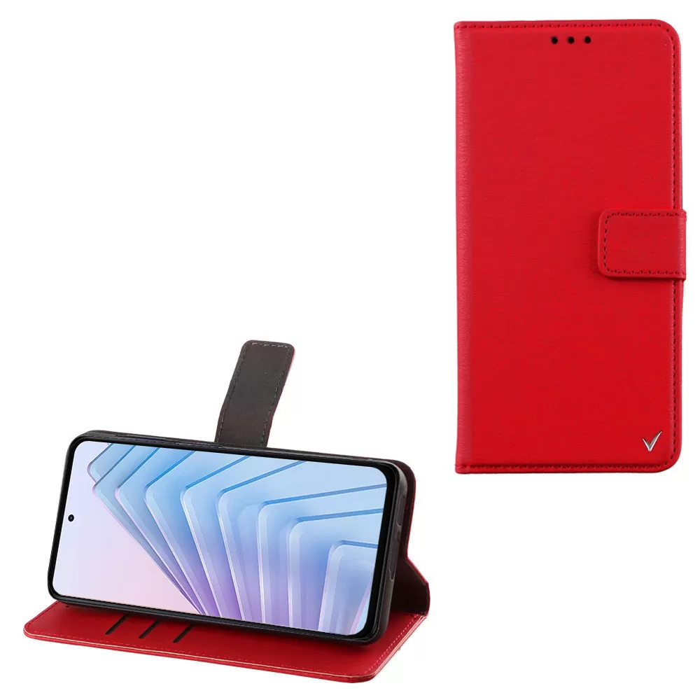 VOLTE-TEL ALLURE ΘΗΚΗ XIAOMI REDMI NOTE 14 5G 6.67in  MAGNET BOOK STAND CLIP RED