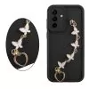 VOLTE-TEL SILICON TPU WITH STRAP ΘΗΚΗ SAMSUNG A56 5G A566 6.7in FULL CAMERA PROTECTION BLACK WITH WHITE BUTTERFLIES