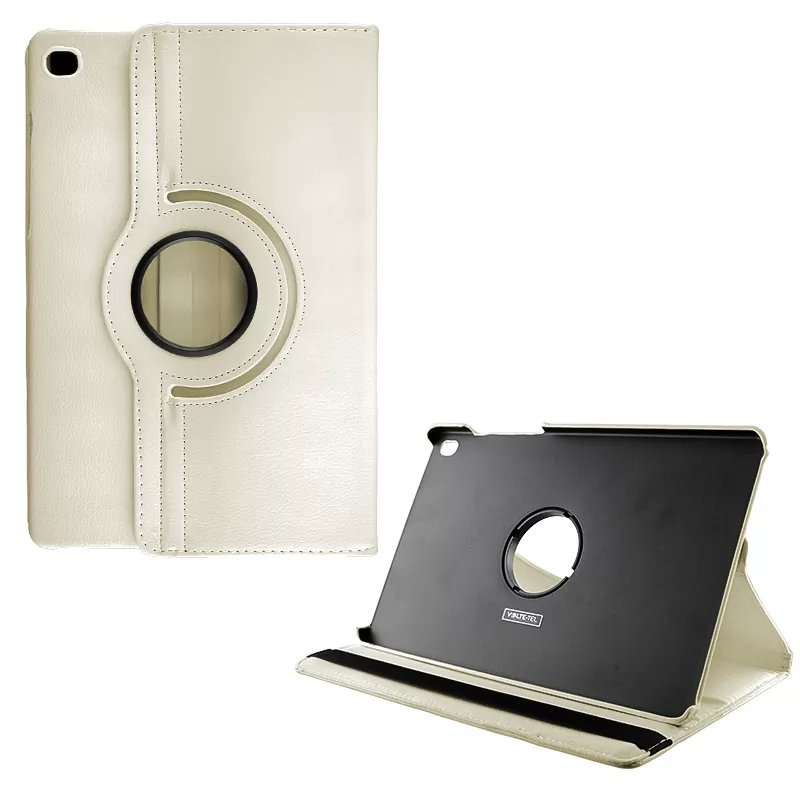 VOLTE- TEL LEATHER BOOK ROTATING STAND ΘΗΚΗ IPAD 9.7in 2017/IPAD 9.7in 2018 OFF WHITE