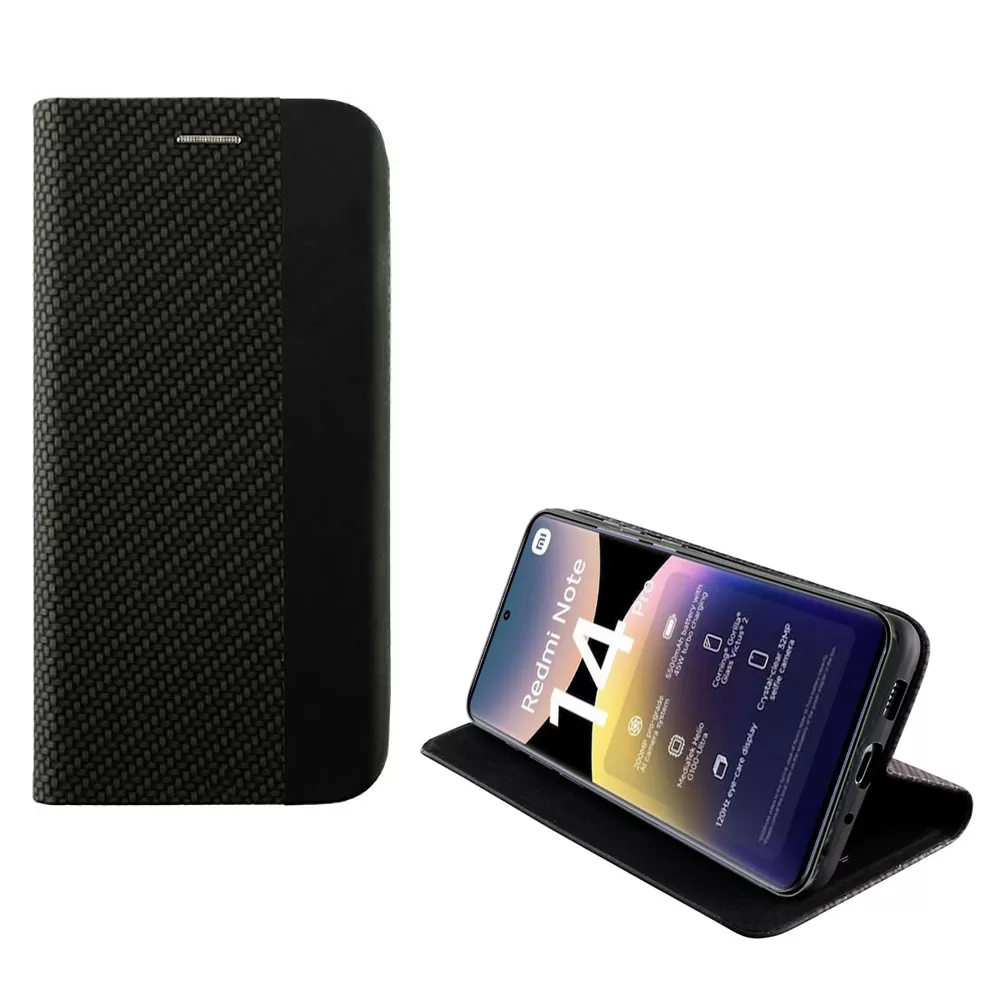 IDOL 1991 ELITE ΘΗΚΗ XIAOMI REDMI NOTE 14 PRO 4G 6.67in  ANTI-RFID BOOK STAND BLACK
