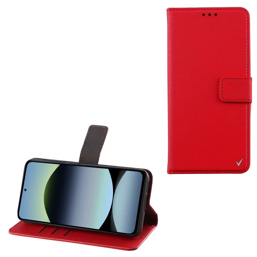VOLTE-TEL ALLURE ΘΗΚΗ XIAOMI REDMI NOTE 14 4G 6.67in  MAGNET BOOK STAND CLIP RED