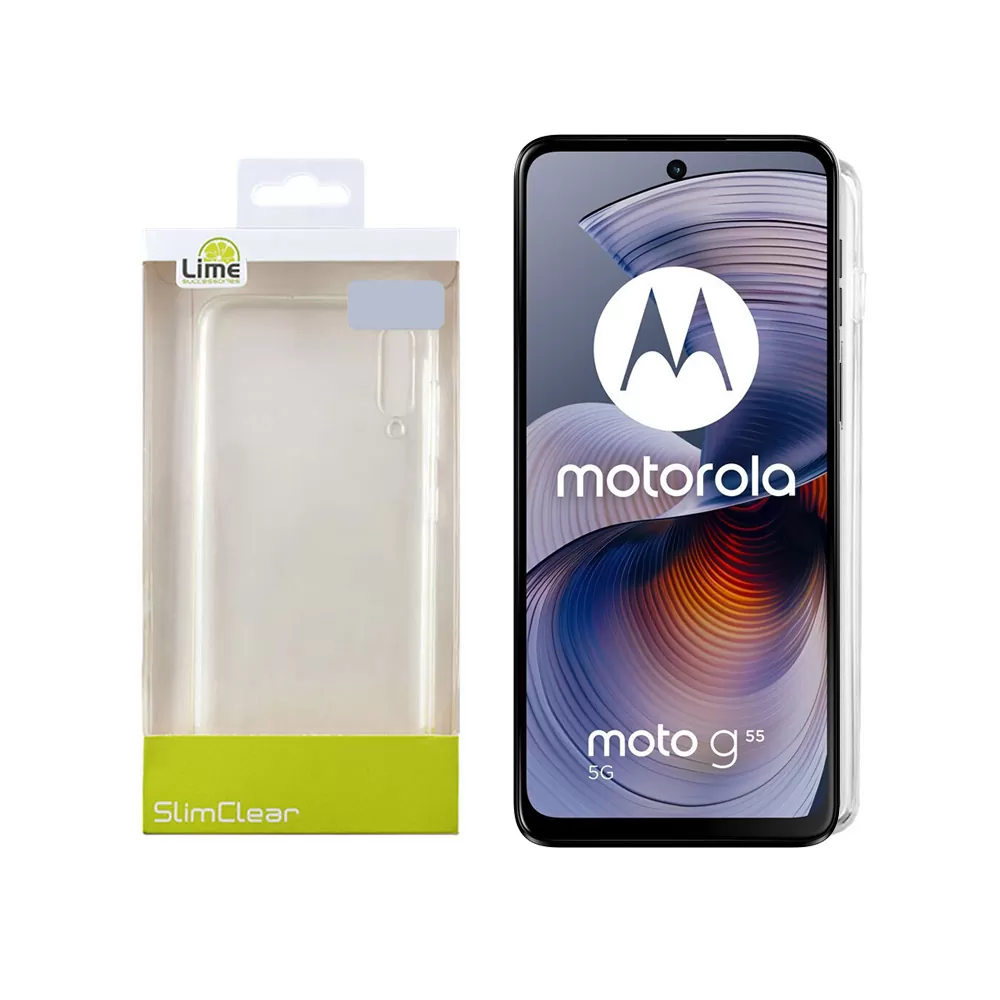 LIME SLIMCLEAR TPU ΘΗΚΗ MOTOROLA MOTO G55 5G 6.49in FULL CAMERA PROTECTION ΔΙΑΦΑΝΗ