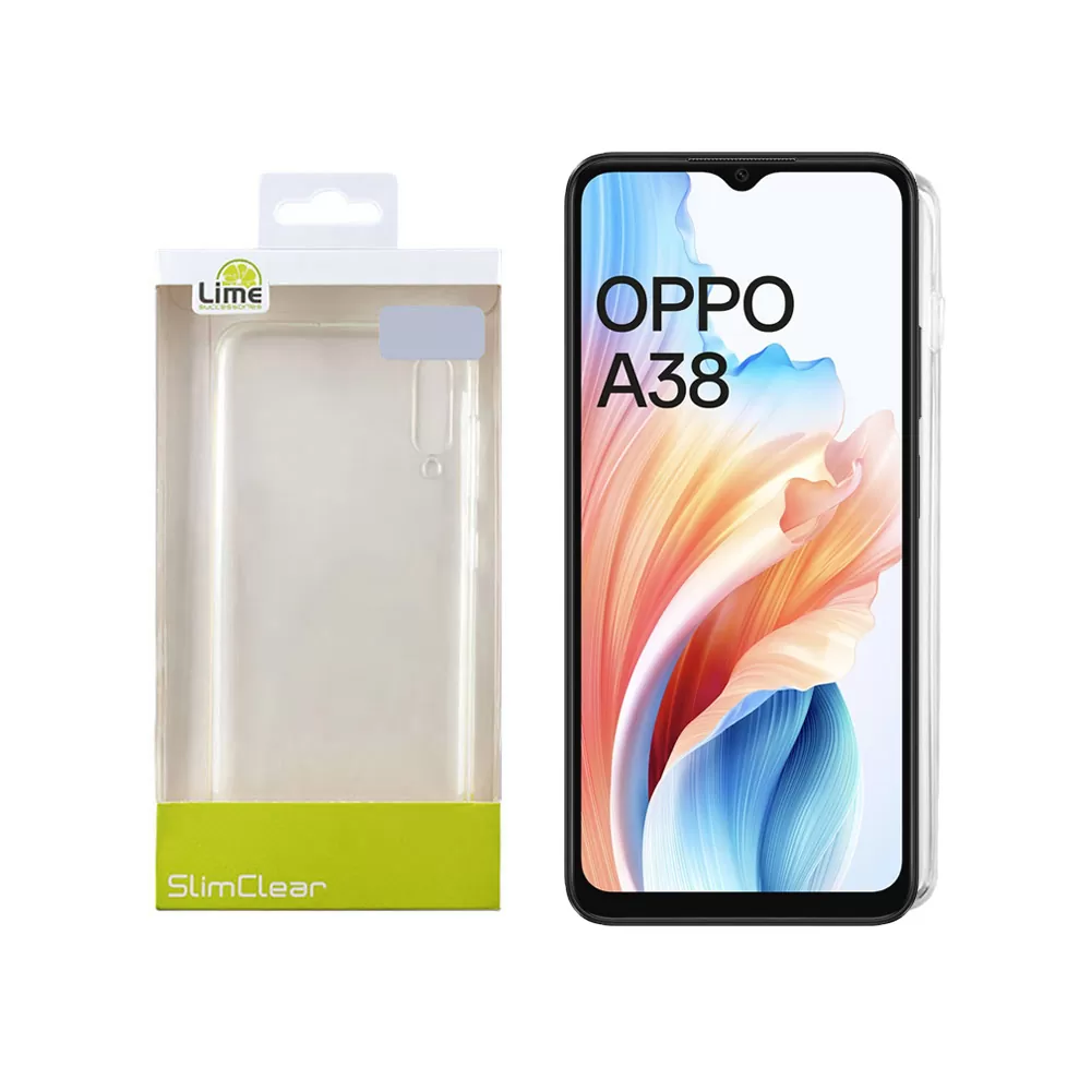 LIME SLIMCLEAR TPU ΘΗΚΗ OPPO A38 4G 6.56in FULL CAMERA PROTECTION ΔΙΑΦΑΝΗ