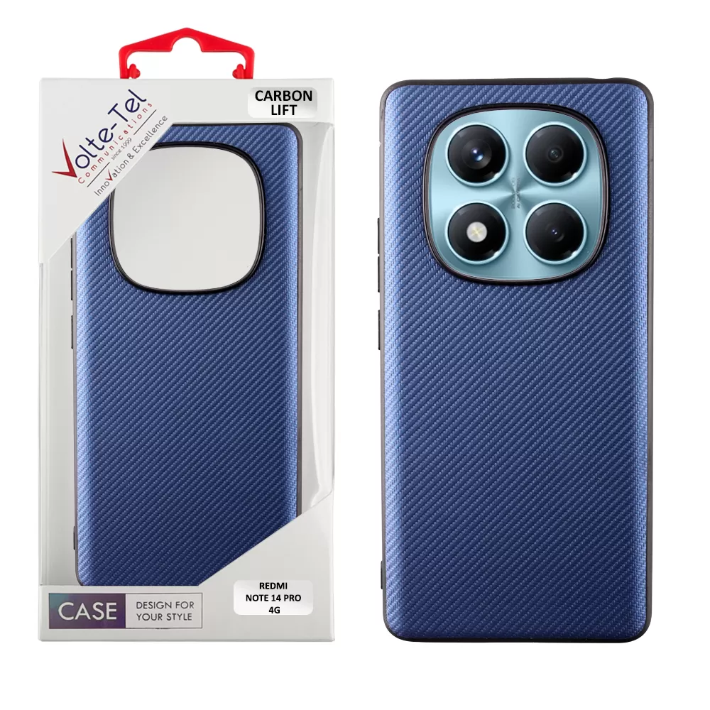 VOLTE-TEL CARBON LIFT ΘΗΚΗ XIAOMI REDMI NOTE 14 PRO 4G 6.67in  CAMERA GUARD BLUE