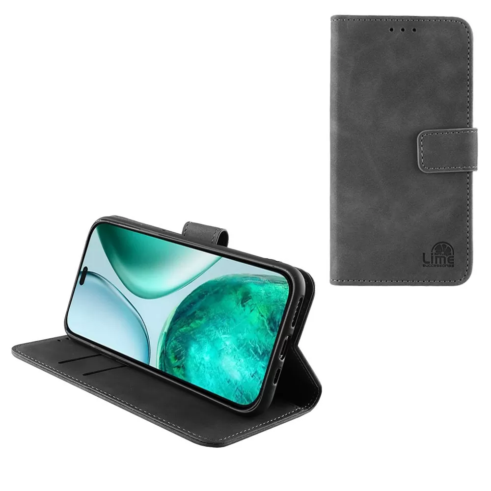 LIME ESSENTIAL ΘΗΚΗ HONOR X8C 6.7in  MAGNET BOOK STAND CLIP GREY