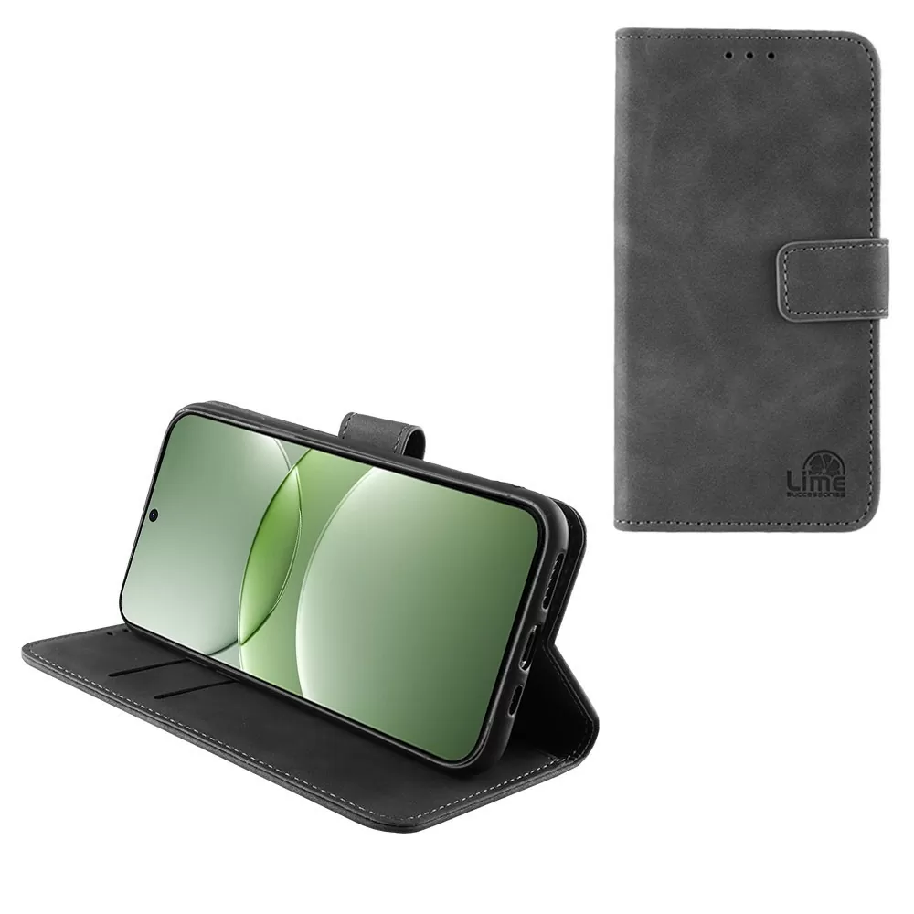 LIME ESSENTIAL ΘΗΚΗ HUAWEI NOVA 13 6.7in  MAGNET BOOK STAND CLIP GREY