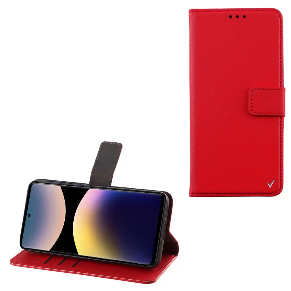 VOLTE-TEL ALLURE ΘΗΚΗ XIAOMI REDMI NOTE 14 PRO 4G 6.67in  MAGNET BOOK STAND CLIP RED