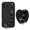 VOLTE-TEL SILICON TPU WITH STRAP ΘΗΚΗ IPHONE 17 PRO 6.3in  FULL CAMERA PROTECTION BLACK WITH BLACK HEARTS