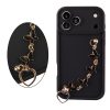 VOLTE-TEL SILICON TPU WITH STRAP ΘΗΚΗ IPHONE 17 PRO 6.3in  FULL CAMERA PROTECTION BLACK WITH BLACK BUTTERFLIES