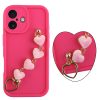 VOLTE-TEL SILICON TPU WITH STRAP ΘΗΚΗ IPHONE 17 6.3in  FULL CAMERA PROTECTION PINK WITH PINK HEARTS