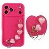 VOLTE-TEL SILICON TPU WITH STRAP ΘΗΚΗ IPHONE 17 PRO 6.3in  FULL CAMERA PROTECTION PINK WITH PINK HEARTS