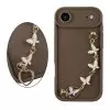 VOLTE-TEL SILICON TPU WITH STRAP ΘΗΚΗ IPHONE 17 AIR 6.5in  FULL CAMERA PROTECTION BROWN WITH WHITE BUTTERFLIES