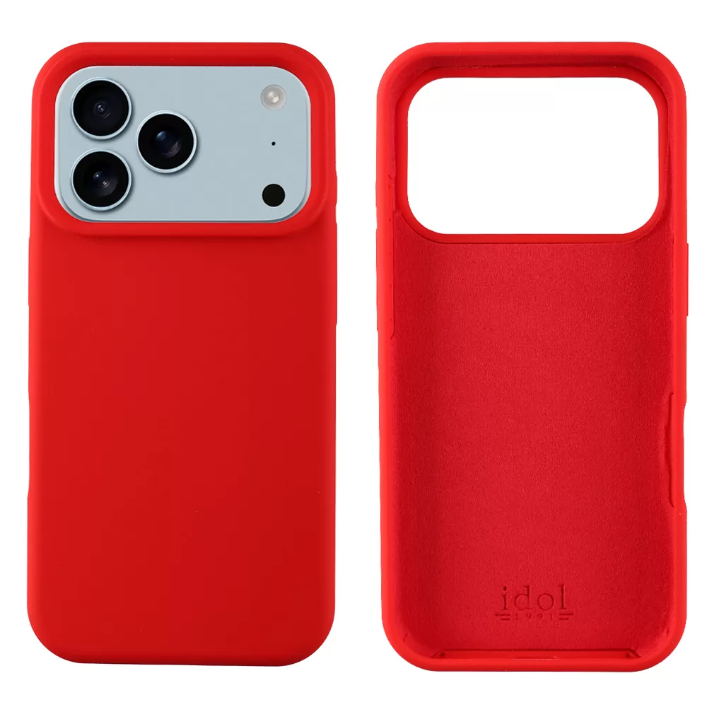IDOL 1991 VELVET ELITE TPU ΘΗΚΗ IPHONE 17 PRO MAX 6.9in  4 SIDE CAMERA GUARD RED