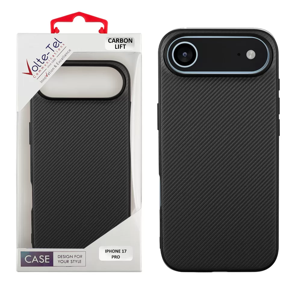 VOLTE-TEL CARBON LIFT ΘΗΚΗ IPHONE 17 AIR 6.5in  CAMERA GUARD PROTECTION BLACK