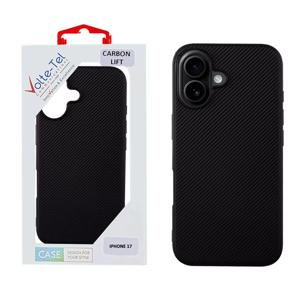 VOLTE-TEL CARBON LIFT ΘΗΚΗ IPHONE 17 6.3in  CAMERA GUARD PROTECTION BLACK