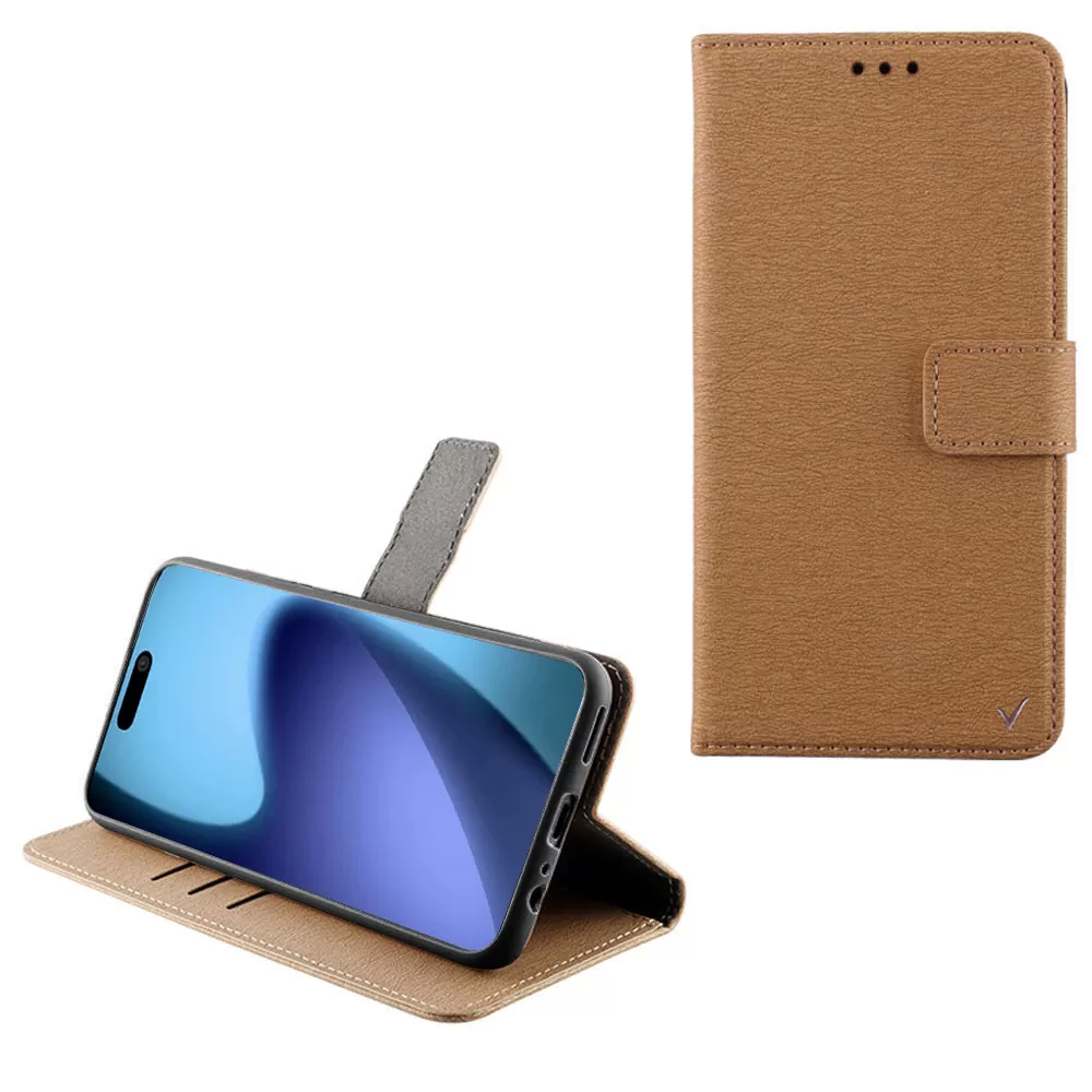VOLTE-TEL ALLURE ΘΗΚΗ IPHONE 17 PRO ΜΑΧ 6.9in  MAGNET BOOK STAND CLIP GOLD