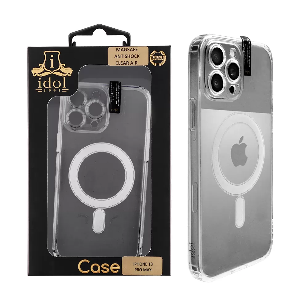 IDOL 1991 MAGSAFE ANTISHOCK CLEAR AIR TPU1 ΘΗΚΗ IPHONE 13 PRO MAX 6.7" BACK COVER  FULL CAMERA PROTECTION ΔΙΑΦΑΝΗ