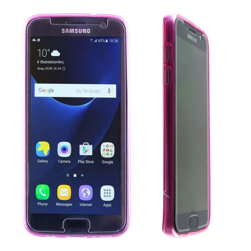VOLTE-TEL SLIMCOLOR TPU ΘΗΚΗ SAMSUNG S7 G930 5.1in ΔΙΑΦΑΝΗ ΡΟΖ