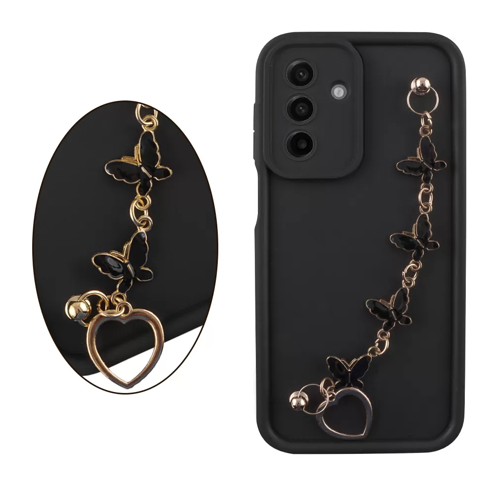 VOLTE-TEL SILICON TPU WITH STRAP ΘΗΚΗ SAMSUNG A17 4G A175/A17 5G A176/M17 5G M176 6.7in  FULL CAMERA PROTECTION BLACK WITH BLACK