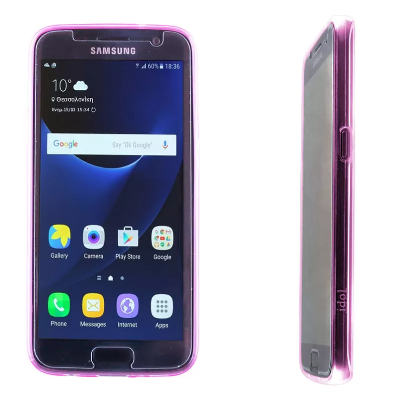 IDOL 1991 ULTRA THIN TPU ΘΗΚΗ SAMSUNG S7 G930 0.3mm ΔΙΑΦΑΝΗ ΡΟΖ