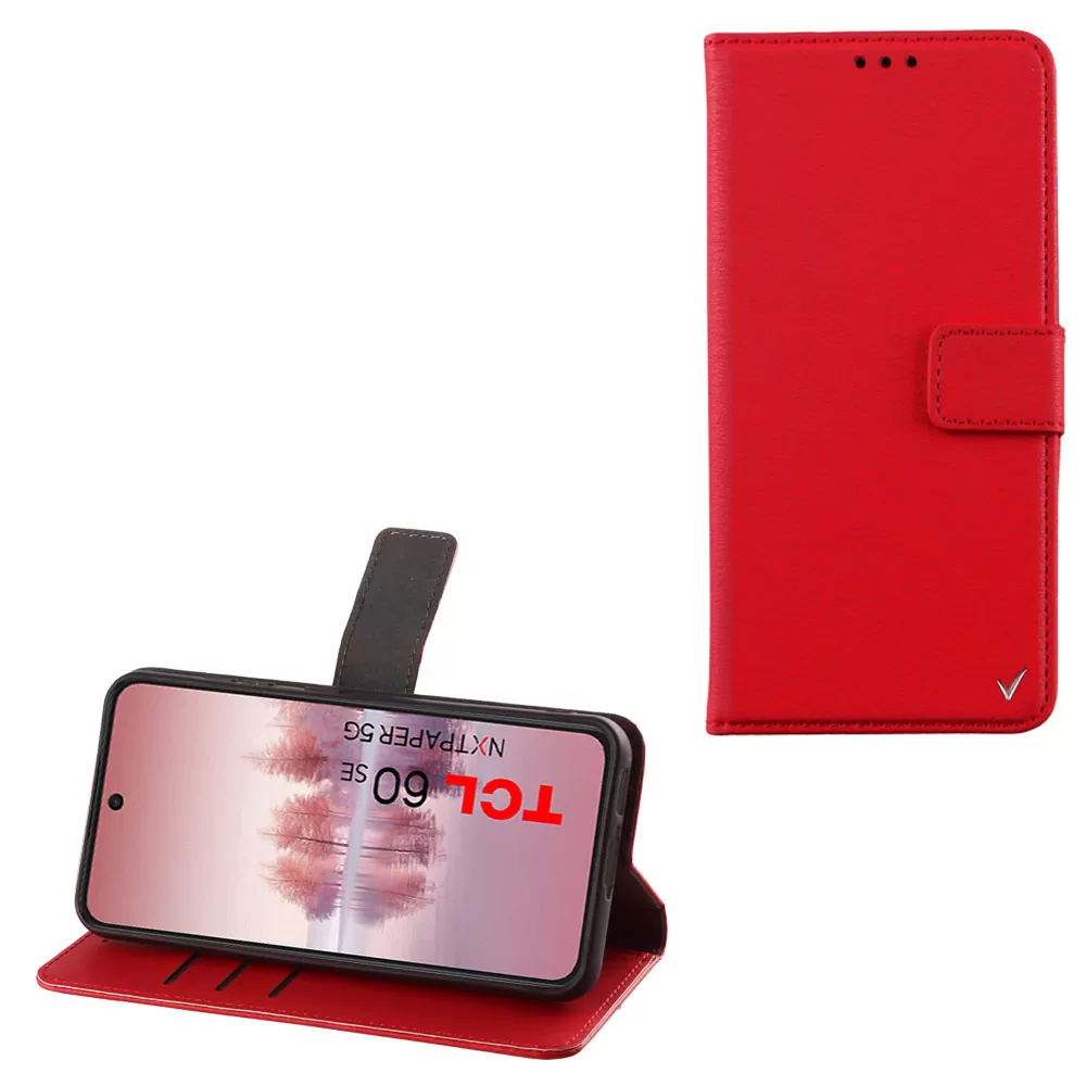 VOLTE-TEL ALLURE ΘΗΚΗ TCL 60/ 60 SE NXTPAPER/ 60R 6.7in  MAGNET BOOK STAND CLIP RED