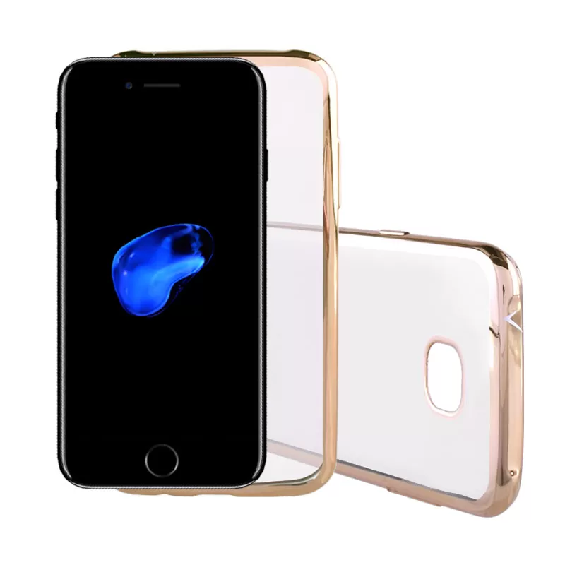 VOLTE-TEL ELECTROPLATING ΘΗΚΗ IPHONE SE 2022/IPHONE SE 2020/IPHONE 8/7 4.7" FACEPLATE  GOLD
