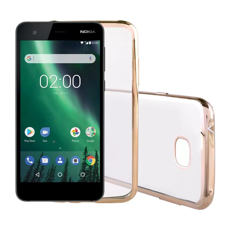 VOLTE-TEL ELECTROPLATING ΘΗΚΗ NOKIA 2 5.0" FACEPLATE  GOLD