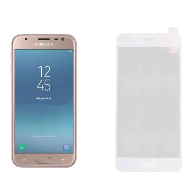 IDOL 1991 SPECIAL TEMPERED GLASS SAMSUNG J3 2017 J330 5.0in 9H 0.25mm 2.5D FULL COVER WHITE