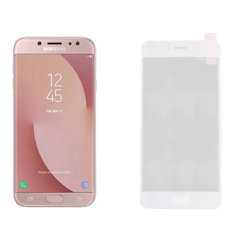 IDOL 1991 SPECIAL TEMPERED GLASS SAMSUNG J7 2017 J730 5.5in 9H 0.25mm 2.5D FULL COVER WHITE