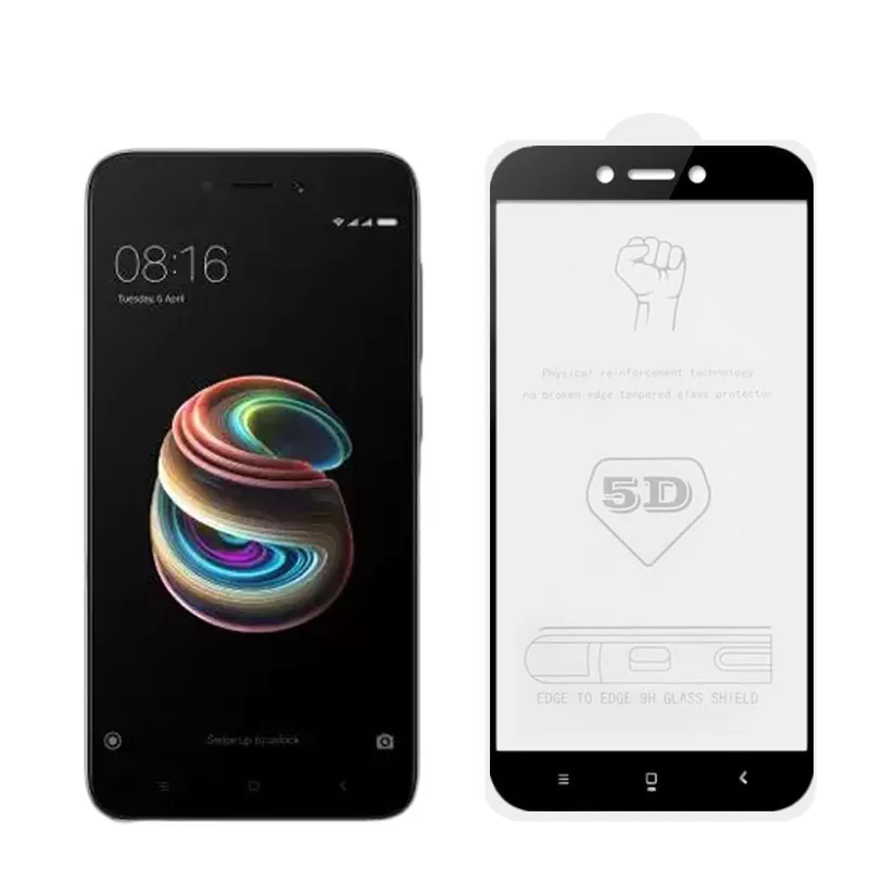 IDOL 1991 TEMPERED GLASS XIAOMI REDMI 5A 5.0in 9H 0.30mm 5D FULL GLUE BLACK