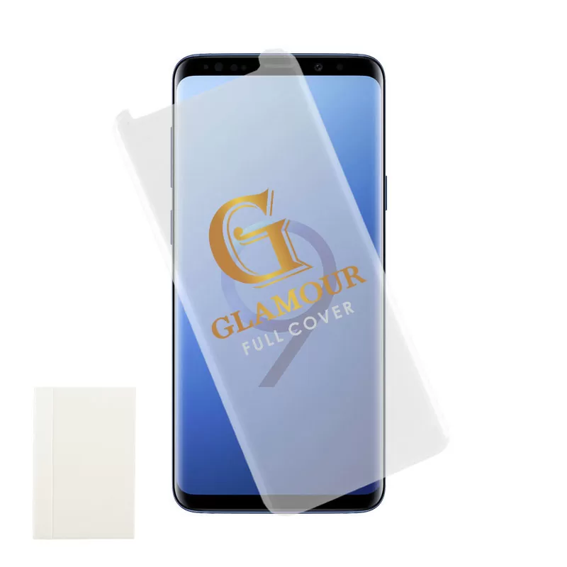IDOL 1991 GLAMOUR TEMPERED GLASS SAMSUNG S9 G960 9H 0.30mm FULL COVER 3D FULL GLUE TRANSPARENT + SQUEEZY CARD