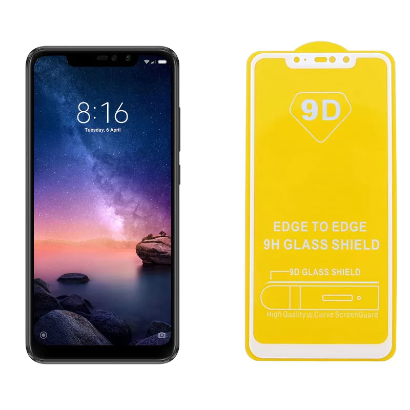 IDOL 1991 SPECIAL TEMPERED GLASS XIAOMI REDMI NOTE 6 PRO 6.26in 9H 0.25mm 9D FULL GLUE FULL COVER WHITE