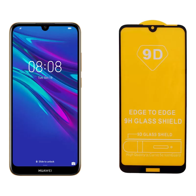 IDOL 1991 SPECIAL TEMPERED GLASS HUAWEI Y6 2019/Y6 PRO 2019 6.09in 9H 0.25mm 9D FULL GLUE FULL COVER BLACK