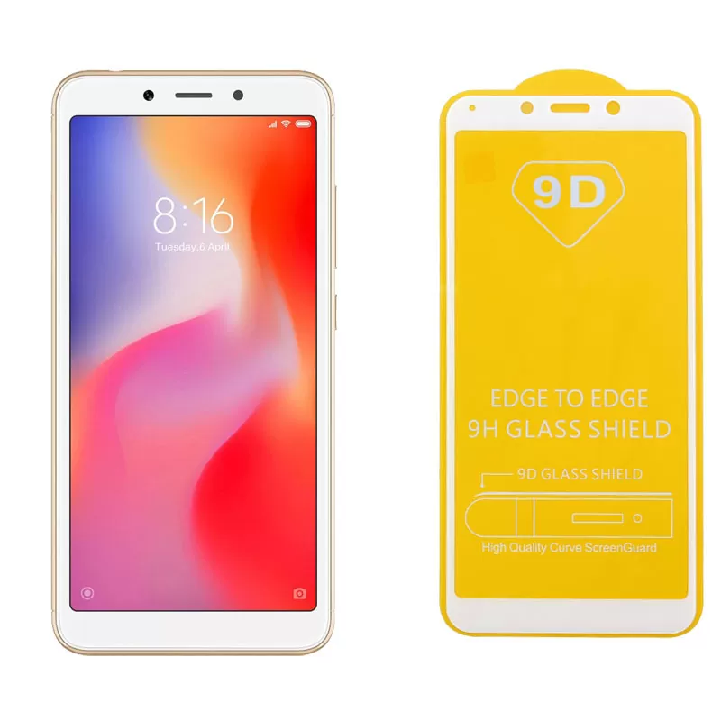 IDOL 1991 SPECIAL TEMPERED GLASS XIAOMI REDMI 6A/REDMI 6 5.45in 9H 0.25mm 9D FULL GLUE FULL COVER WHITE