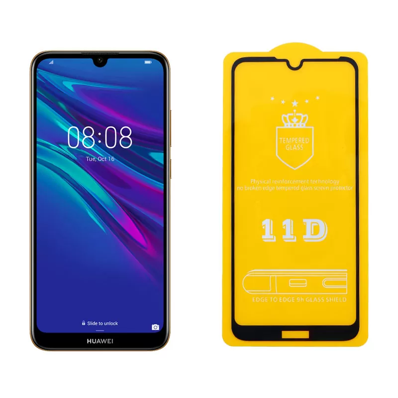 IDOL 1991 SPECIAL TEMPERED GLASS HUAWEI Y6 2019/Y6 PRO 2019 6.09in 9H 0.25mm 11D FULL GLUE FULL COVER BLACK