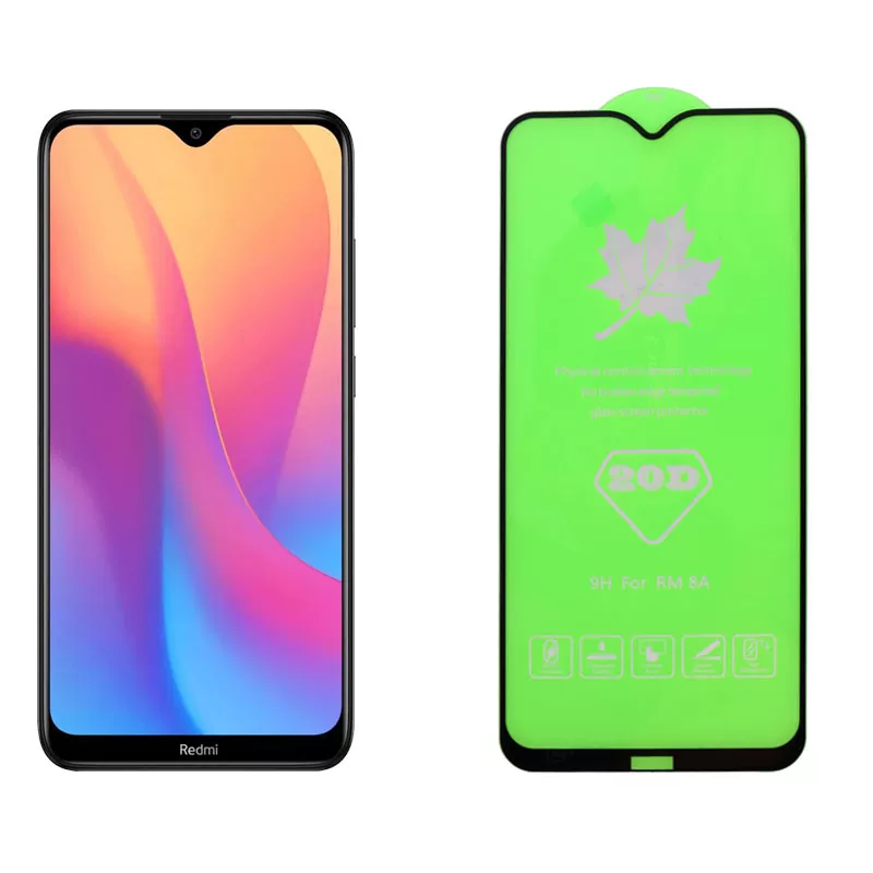 IDOL 1991 TEMPERED GLASS XIAOMI REDMI 8A 6.22in 9H 0.25mm 20D FULL GLUE SEMI CURVED BLACK