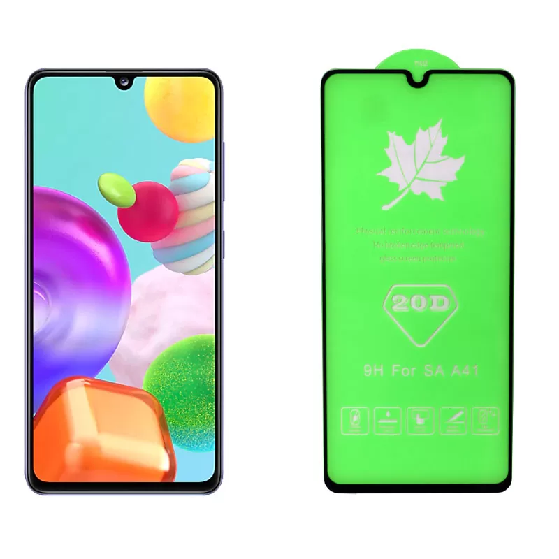 IDOL 1991 TEMPERED GLASS SAMSUNG A41 A415 6.1in 9H 0.25mm 20D FULL GLUE SEMI CURVED BLACK