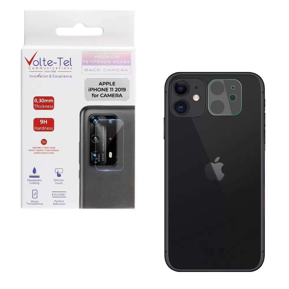 VOLTE-TEL CAMERA TEMPERED GLASS IPHONE 11 2019 6.1in 9H 0.30mm