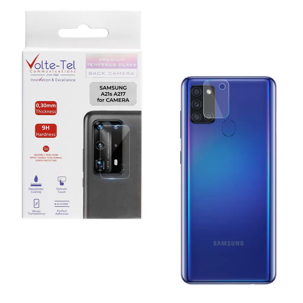 VOLTE-TEL CAMERA TEMPERED GLASS SAMSUNG A21s A217 6.5in 9H 0.30mm