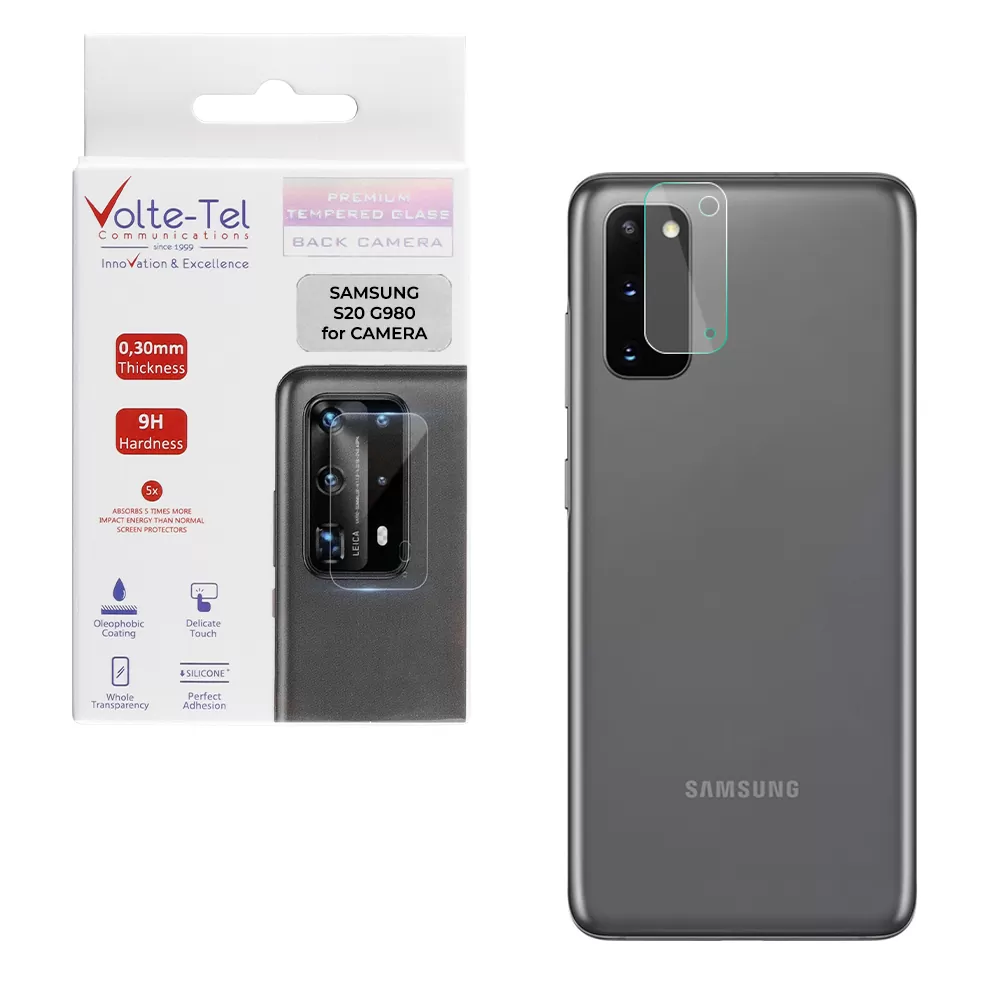 VOLTE-TEL CAMERA TEMPERED GLASS SAMSUNG S20 G980 6.2in 9H 0.30mm
