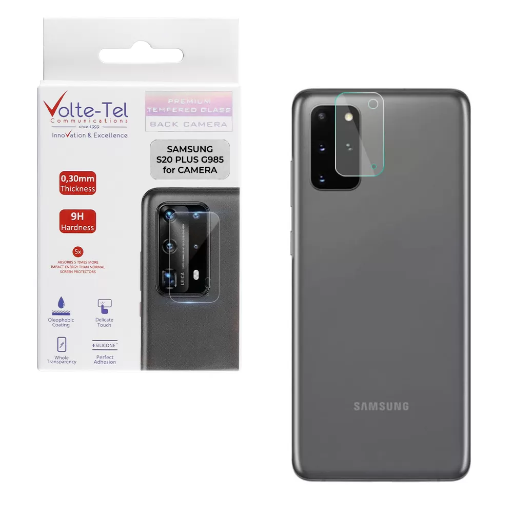 VOLTE-TEL CAMERA TEMPERED GLASS SAMSUNG S20 PLUS G985 6.7in 9H 0.30mm