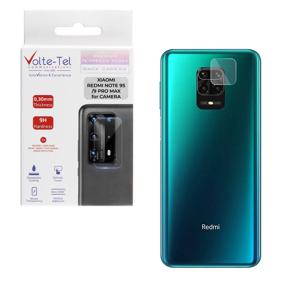VOLTE-TEL CAMERA TEMPERED GLASS XIAOMI REDMI NOTE 9S/9 PRO MAX 6,67in 9H 0.30mm