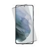 IDOL 1991 GLAMOUR TEMPERED GLASS SAMSUNG S21 5G G991 6.2in 9H 0.30mm FULL COVER 3D EDGE GLUE FINGER UNLOCK BLACK