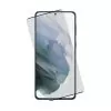 IDOL 1991 GLAMOUR TEMPERED GLASS SAMSUNG S21 5G G991 6.2in 9H 0.30mm FULL COVER 3D EDGE GLUE FINGER UNLOCK BLACK