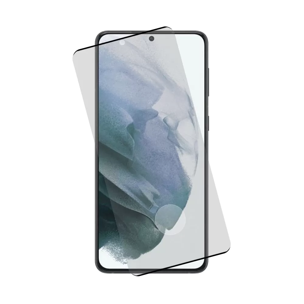 IDOL 1991 GLAMOUR TEMPERED GLASS SAMSUNG S21 5G G991 6.2in 9H 0.30mm FULL COVER 3D EDGE GLUE FINGER UNLOCK BLACK