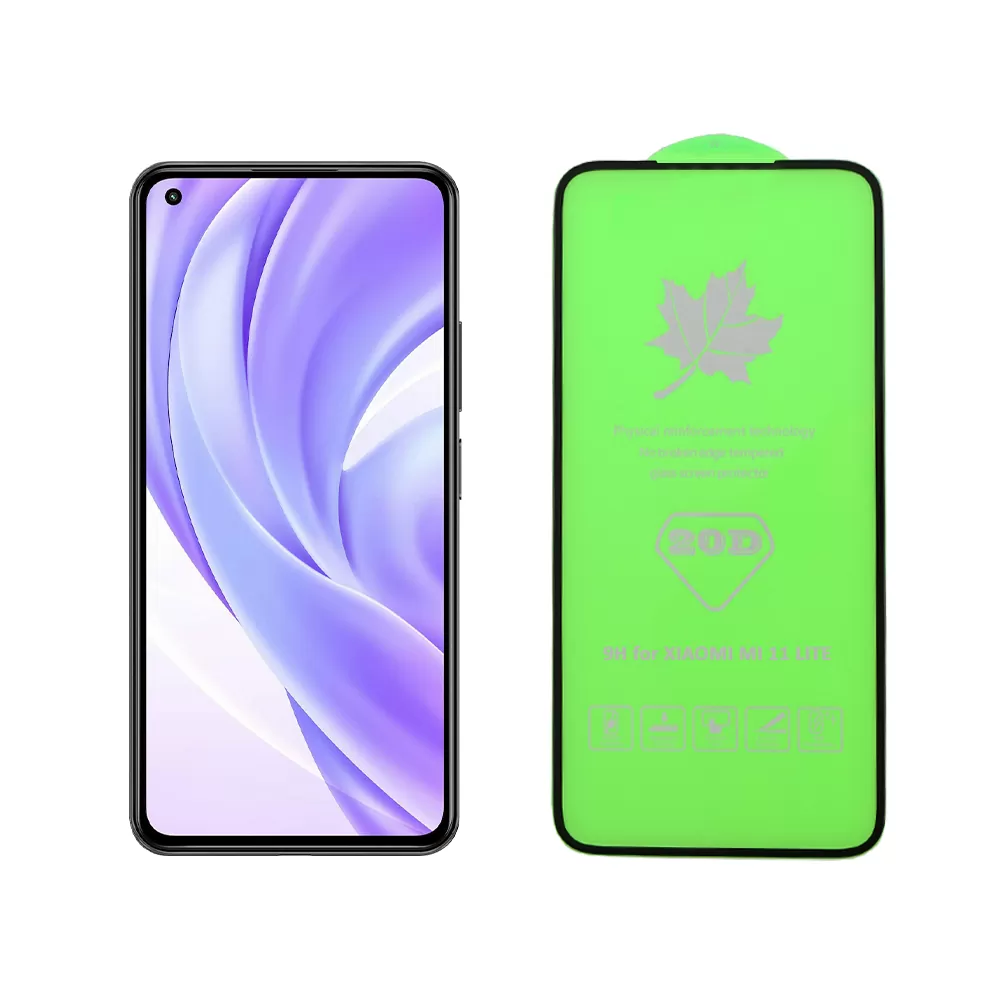 IDOL 1991 TEMPERED GLASS XIAOMI 11 LITE 5G NE/MI 11 LITE/MI 11 LITE 5G 6.55in 9H 0.25mm 20D FULL GLUE SEMI CURVED BLACK