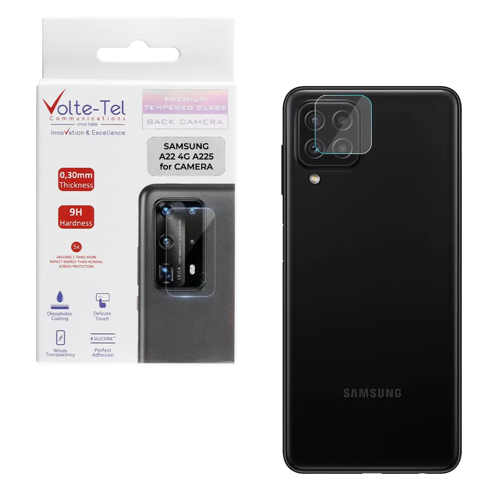 VOLTE-TEL CAMERA TEMPERED GLASS SAMSUNG A22 4G A225 6.4in 9H 0.30mm