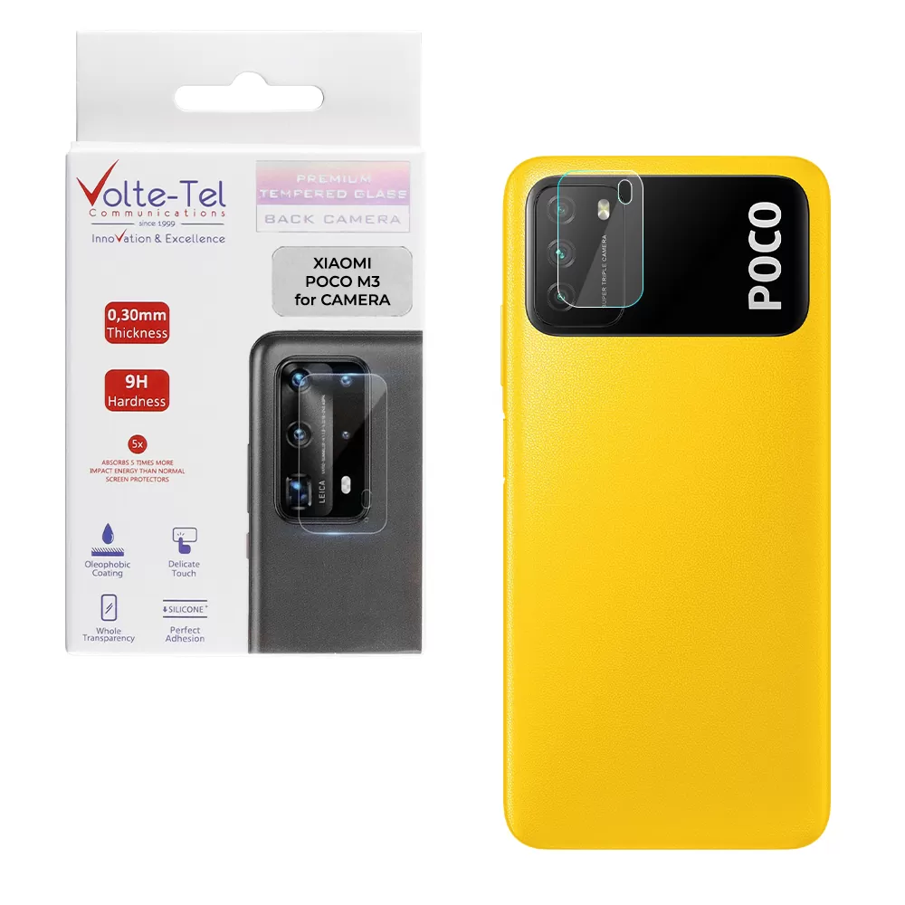 VOLTE-TEL CAMERA TEMPERED GLASS XIAOMI POCO M3 6.53in 9H 0.30mm