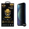 IDOL 1991 PRIVACY ANTISPY TEMPERED GLASS IPHONE 12 MINI 5.4in 9H 0.25mm SEMI CURVED FULL GLUE BLACK
