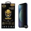 IDOL 1991 PRIVACY ANTISPY TEMPERED GLASS IPHONE 12 MINI 5.4in 9H 0.25mm SEMI CURVED FULL GLUE BLACK